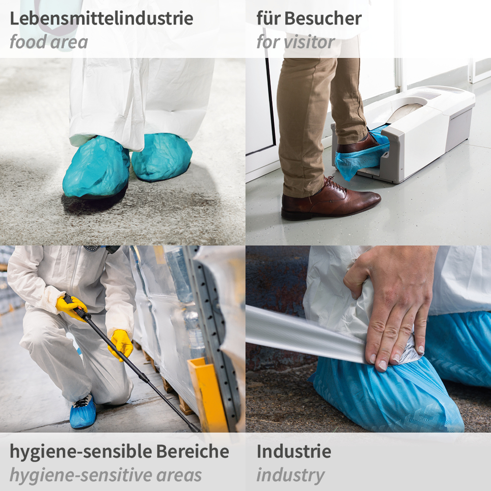 Overshoes for Hygomat, without clips, blue made of CPE the application areas