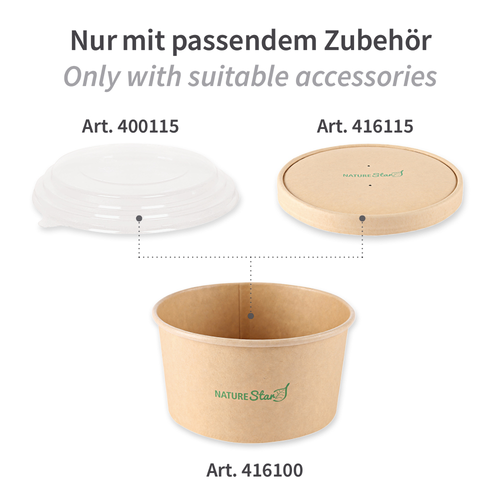 Salatschale "Caesar" | Kraftpapier, nur mit passendem Zubehör Salatschale "Caesar" aus Kraftpapier, nur mit passendem Zubehör