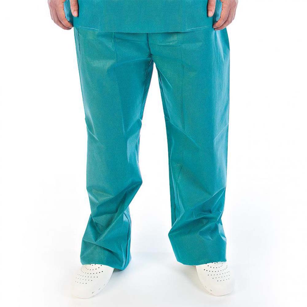 Nursing pants made of SMS in green