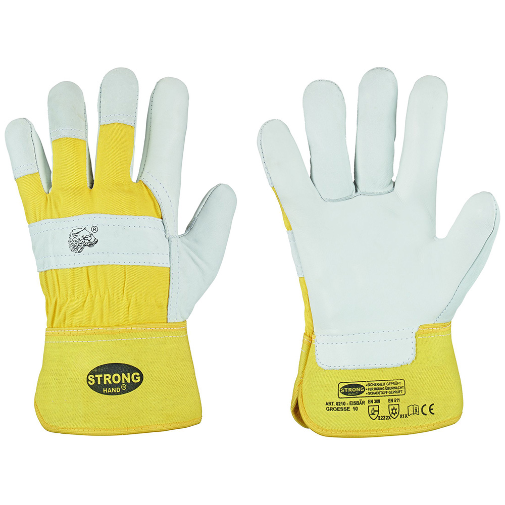 Stronghand® Eisbär 0210 working gloves from the front side and back side