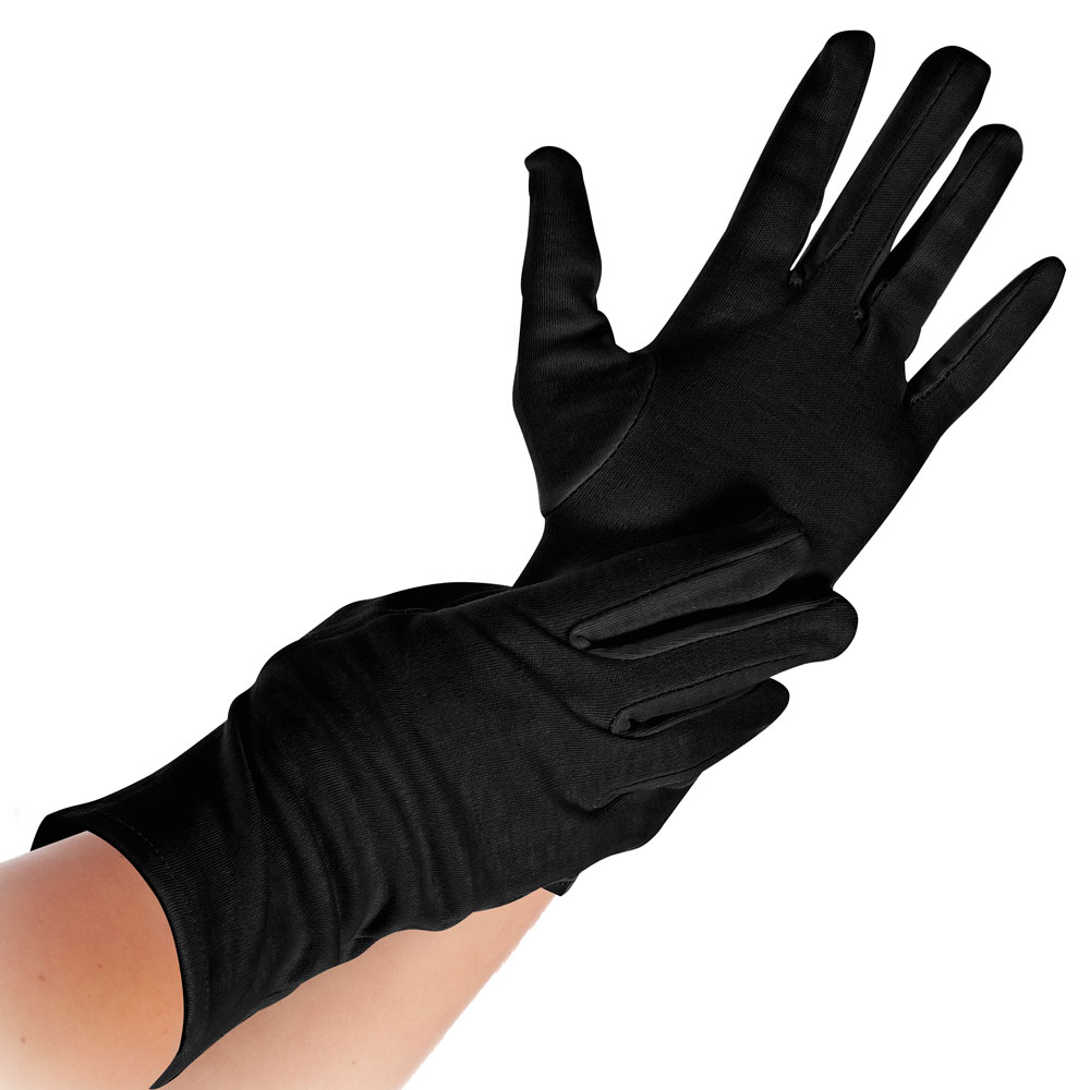 Cotton gloves Nero in black