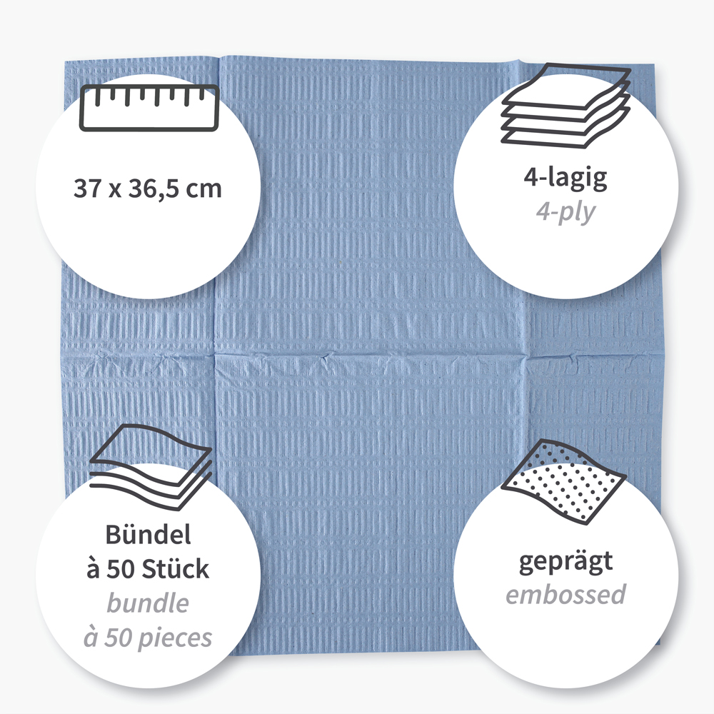 Reinigungstücher, 4-lagig | Recyclingpapier, gelegt, Eigenschaften Reinigungstücher, 4-lagig aus Recyclingpapier, gelegt, Eigenschaften