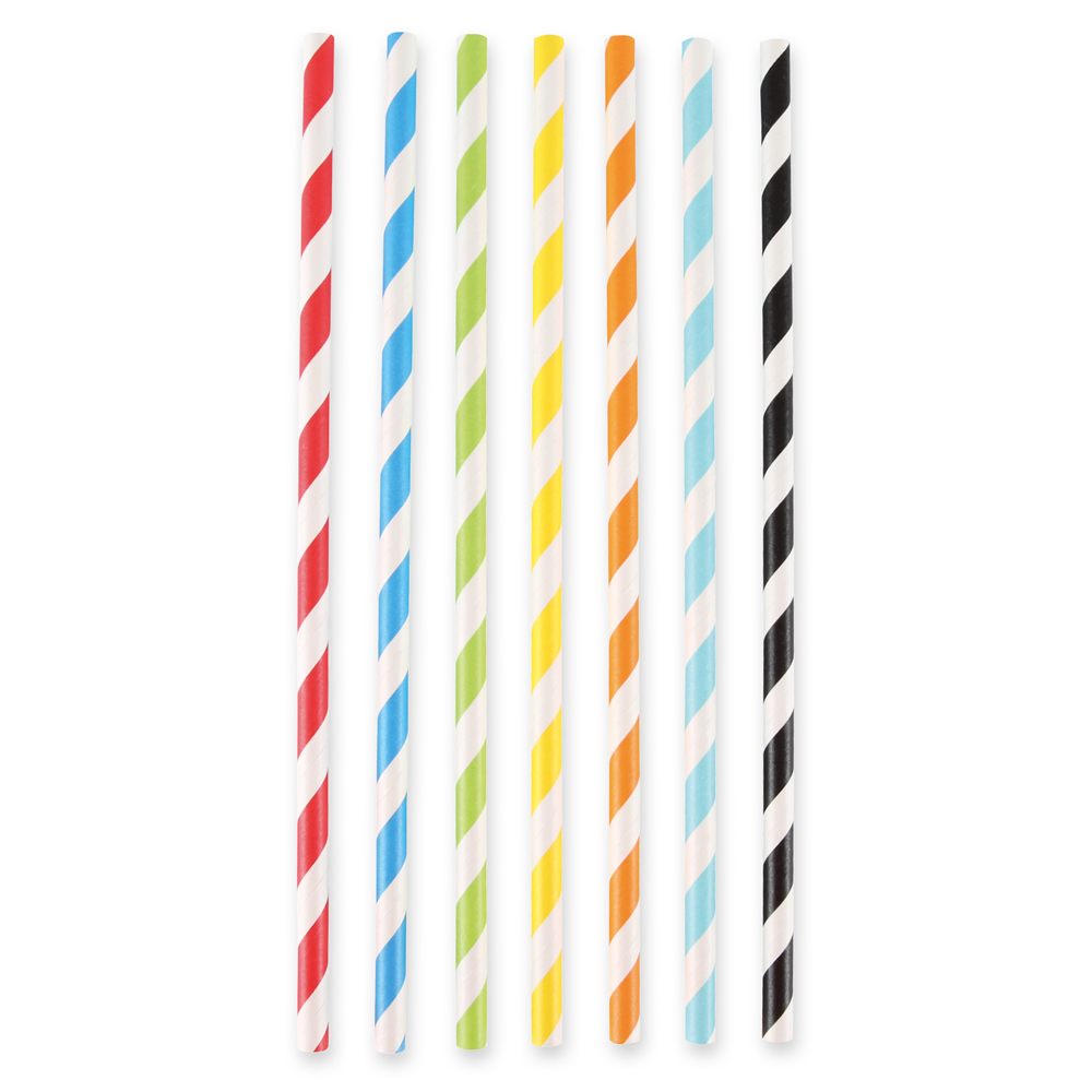 Paper drinking straw "Classic" striped, FSC®-certified, preview image