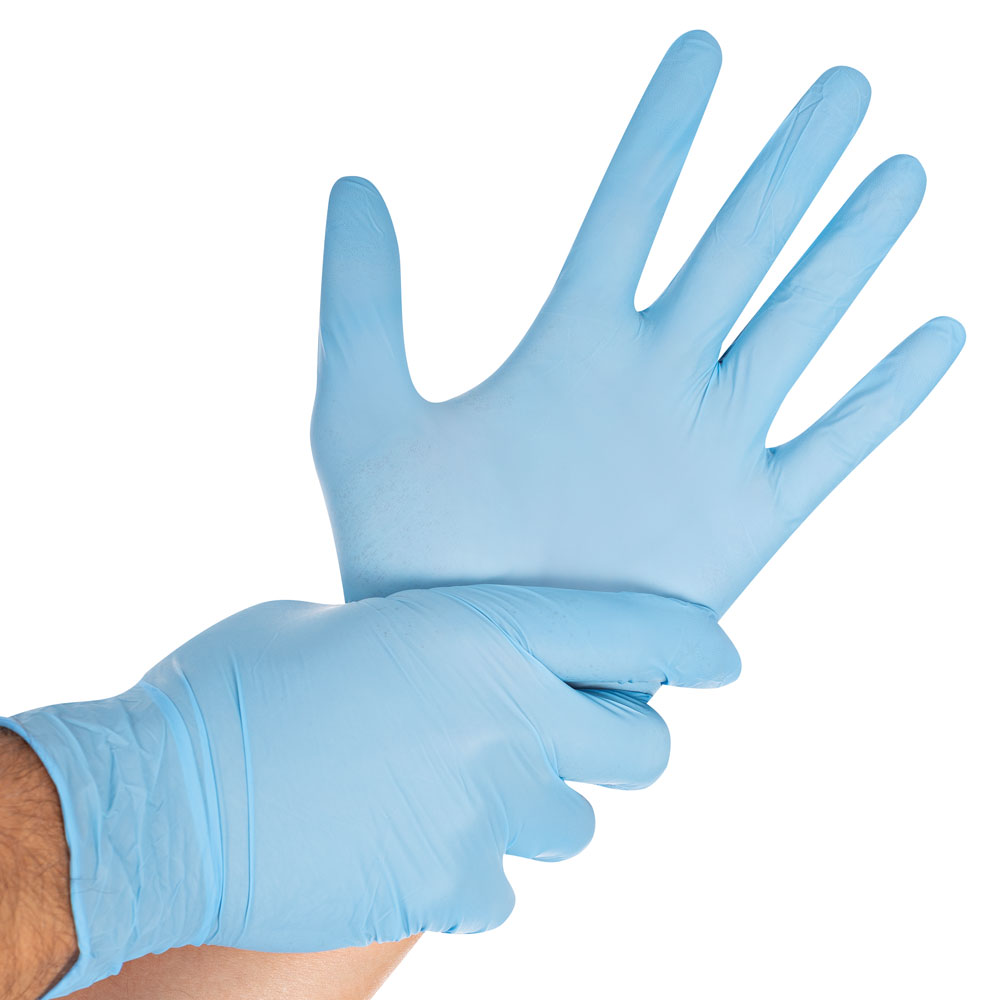 Untersuchungshandschuhe Safe Virus aus Nitril in blau