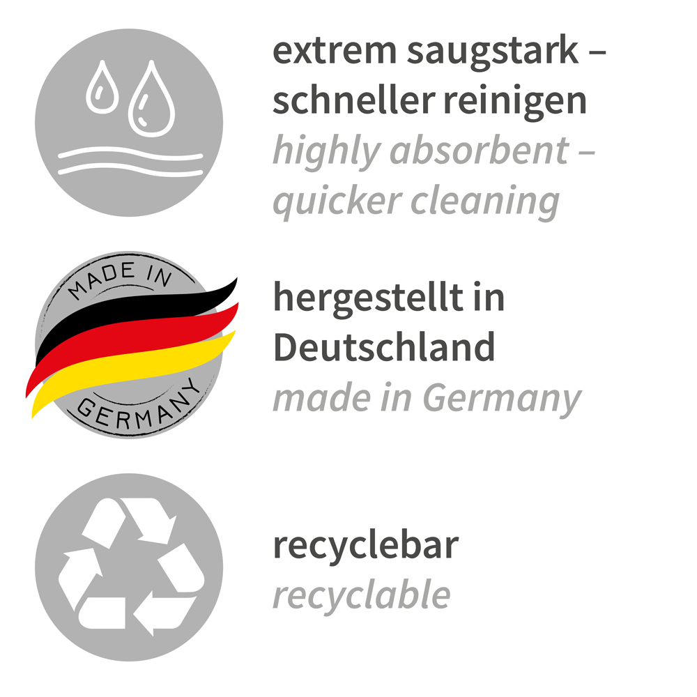 Reinigungstücher Hygotex | Viskose, Eigenschaften Reinigungstücher Hygotex aus Viskose die Eigenschaften