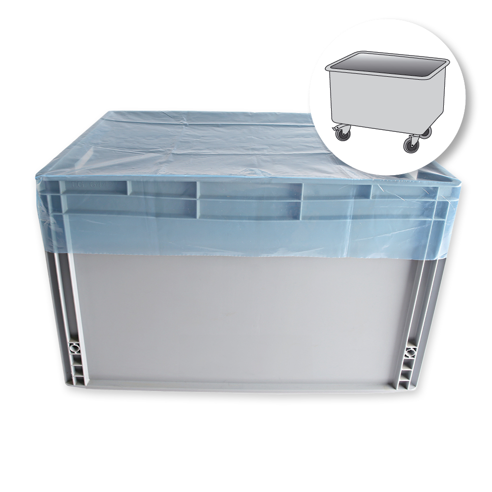 Covers for meat trolleys made of LDPE in example of use
