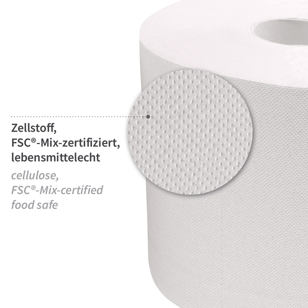 Putzpapiere Allfood, 3-lagig | Zellulose, FSC®-Mix, Material Putzpapiere Allfood, 3-lagig aus Zellulose und FSC®-Mix Material