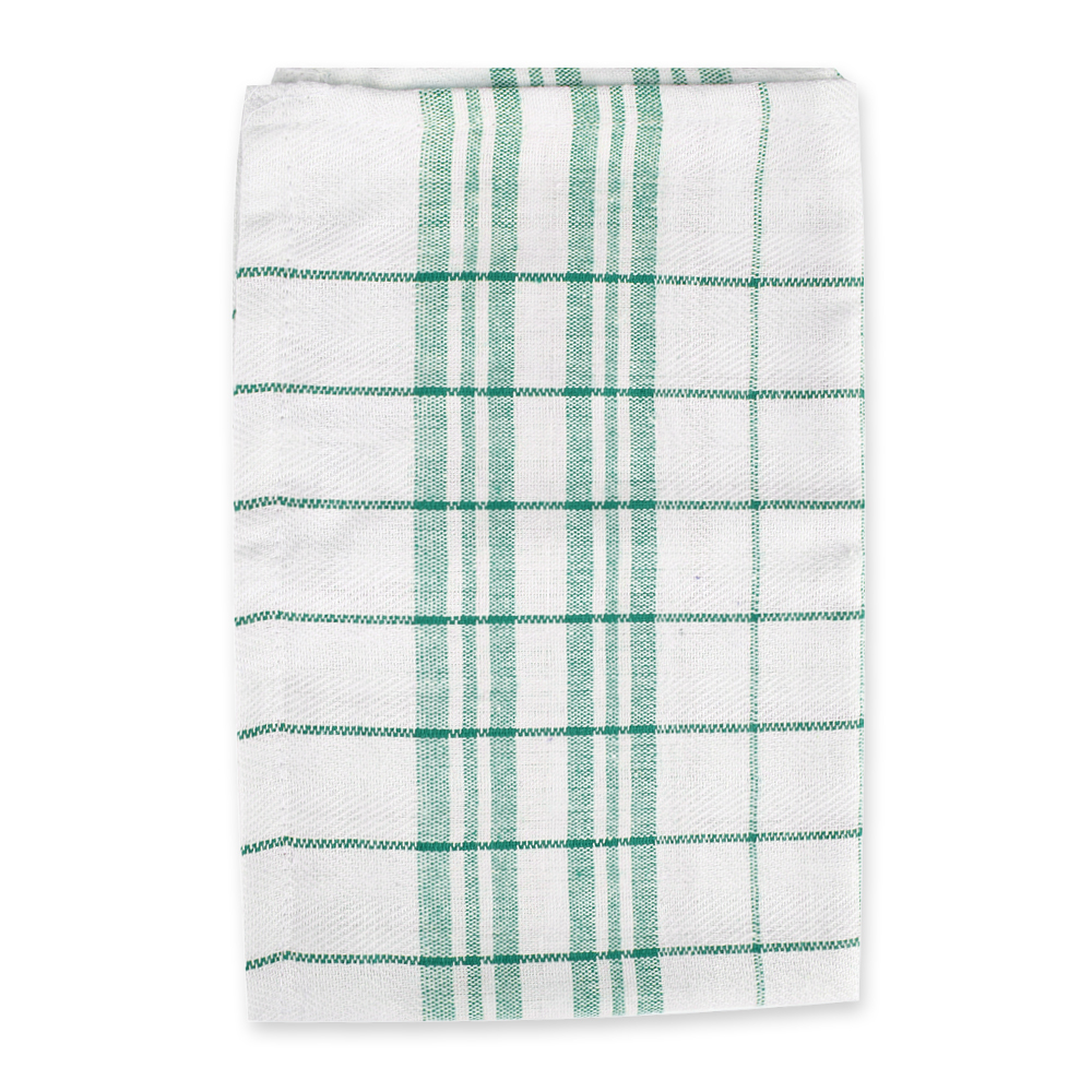 Dish towels Karo made of cotton, folded, green