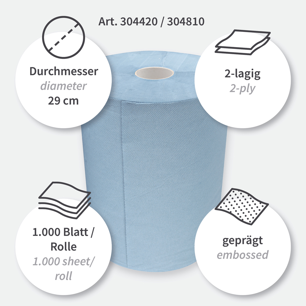 Cleaning papers, 2-ply made of recycled paper, features