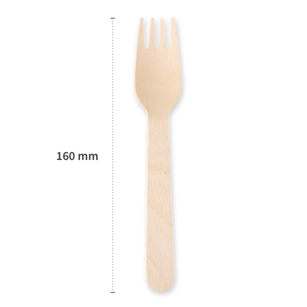 Bestecksets Fork aus Holz FSC® 100%, wachsbeschichtet, Länge