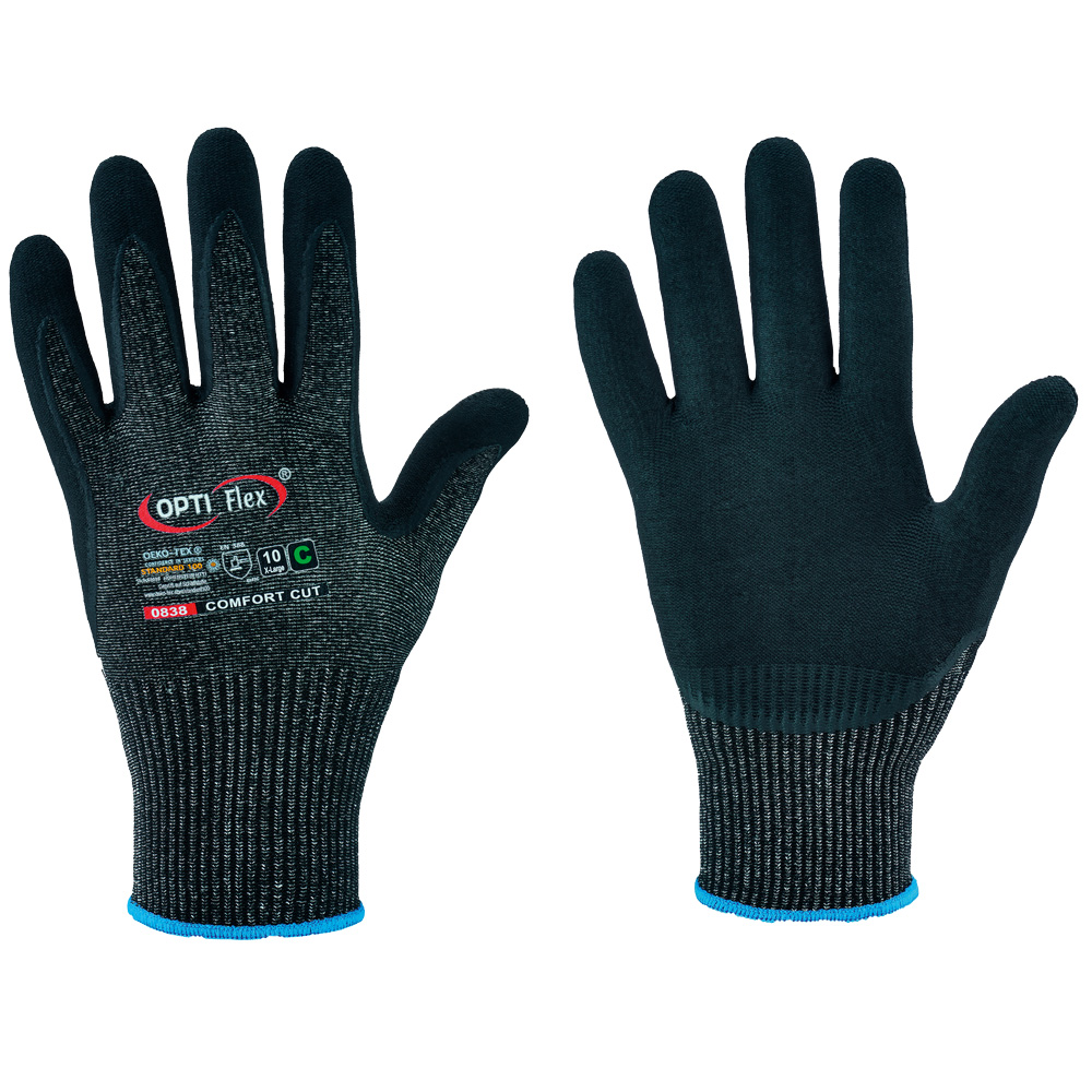 Opti Flex® Comfort Cut 0838, cut protection gloves, inside and outside