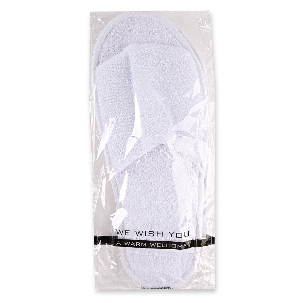 Slipper Dots, open, made from cotton in package 