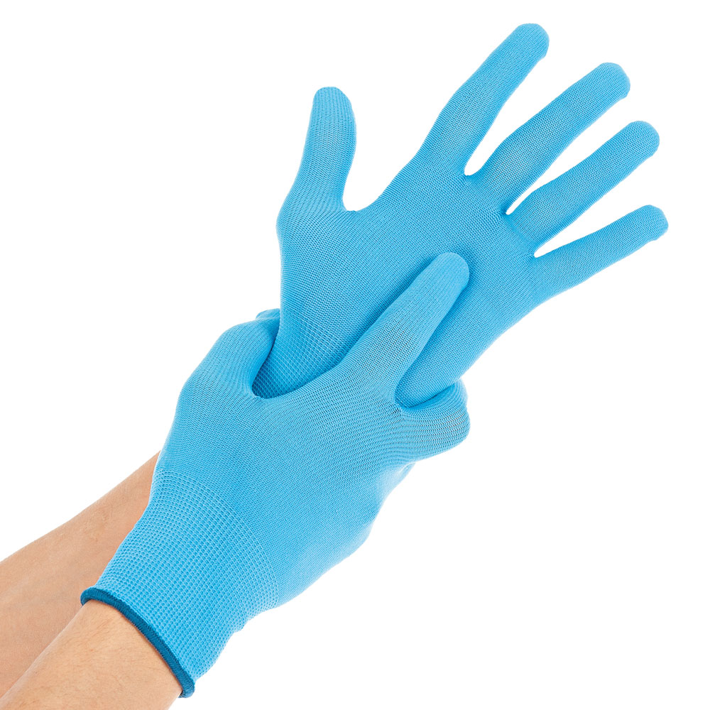 Fine knit gloves Allfood made of nylon in blue