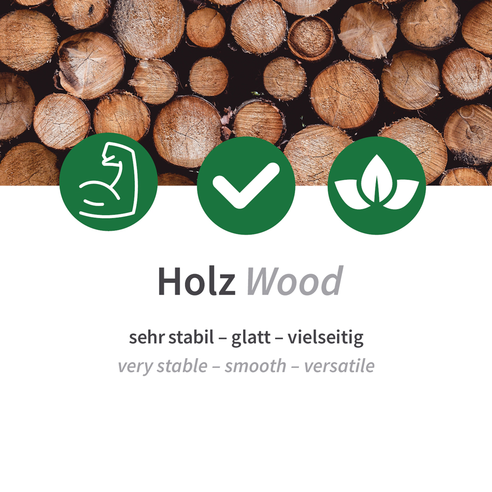 Bio Holzspieße mit Material