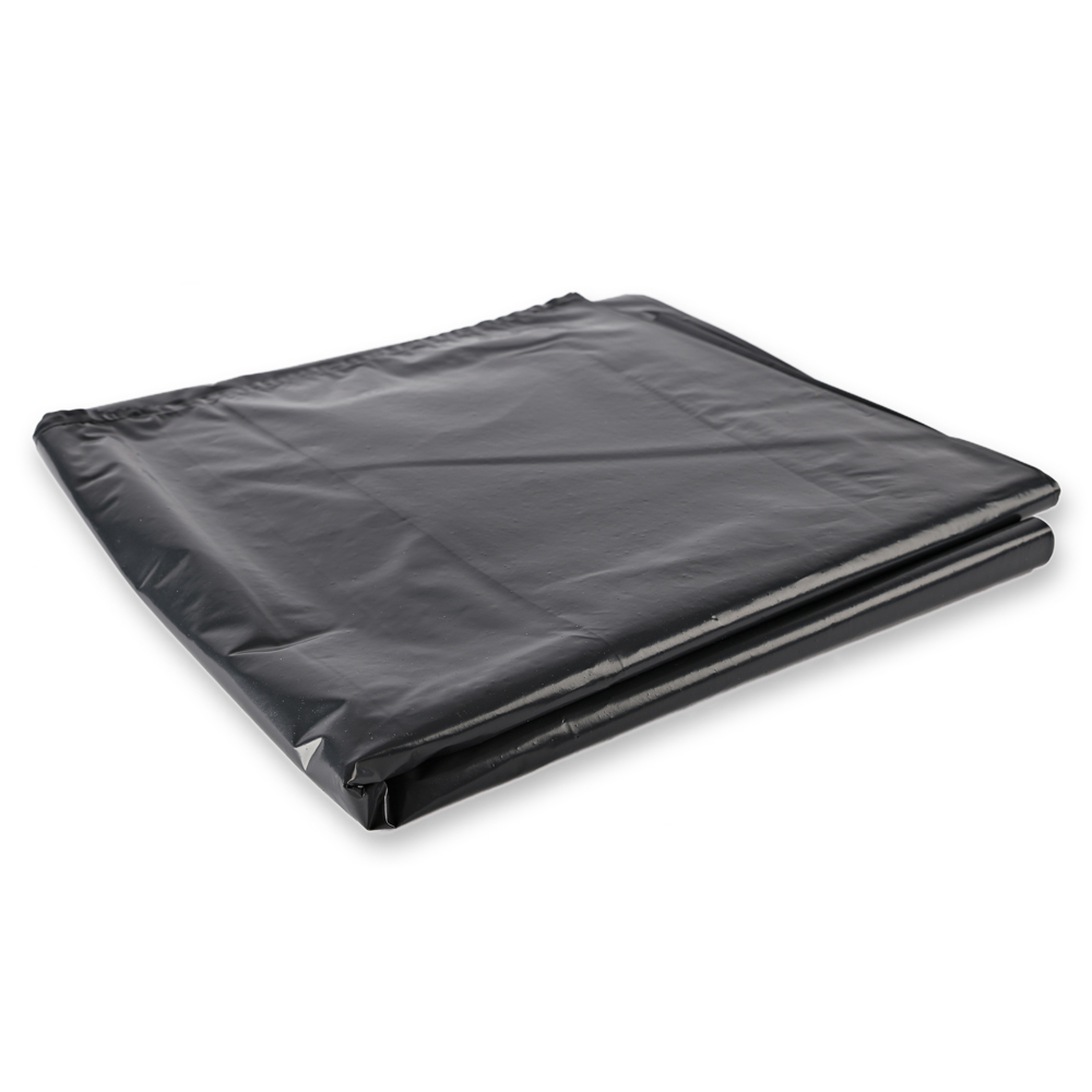 Waste bags Premium, 240 l made of LDPE, pleated in black in the oblique view