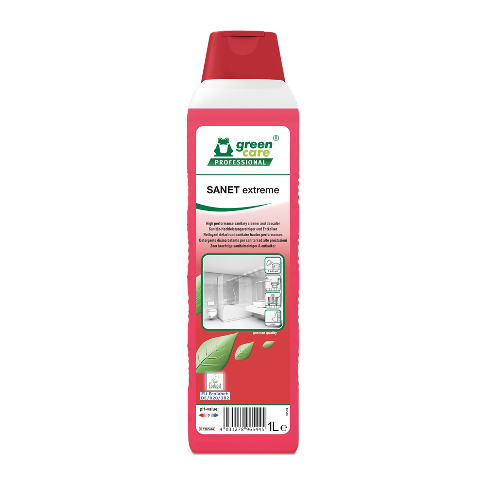 Green Care Professional SANET extreme, Sanitärhochleistungsreiniger, 1 L in der Frontansicht