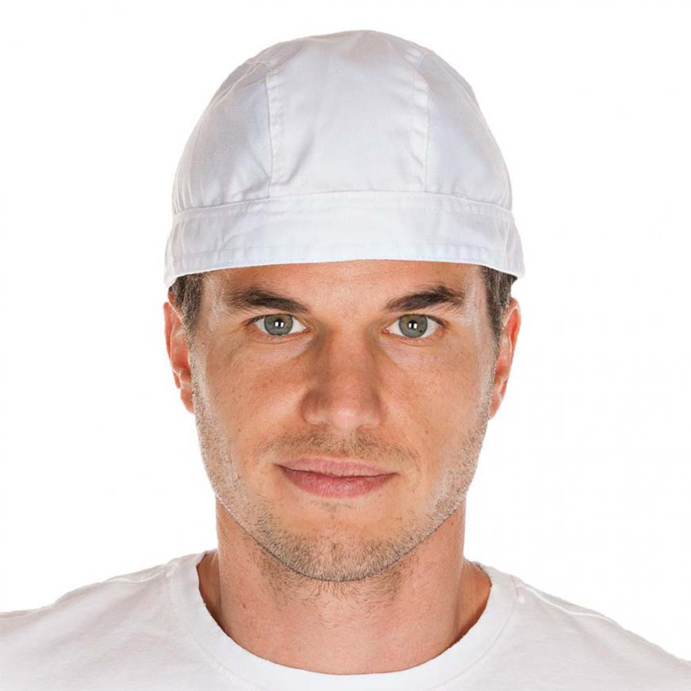 Bandanas made of polycotton in white in the front view