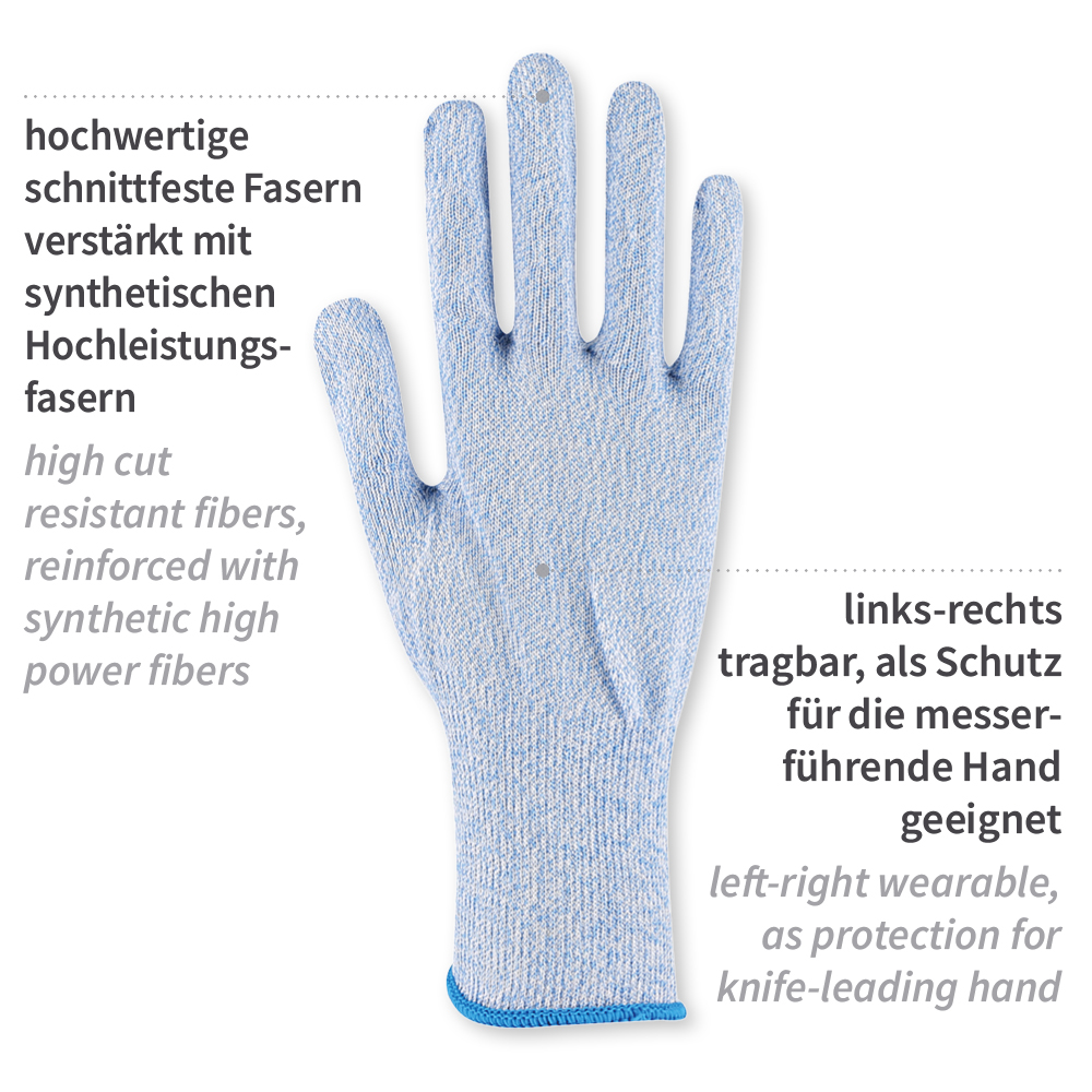 Cut resistant gloves "Cut Allfood Glass Sensitive", properties