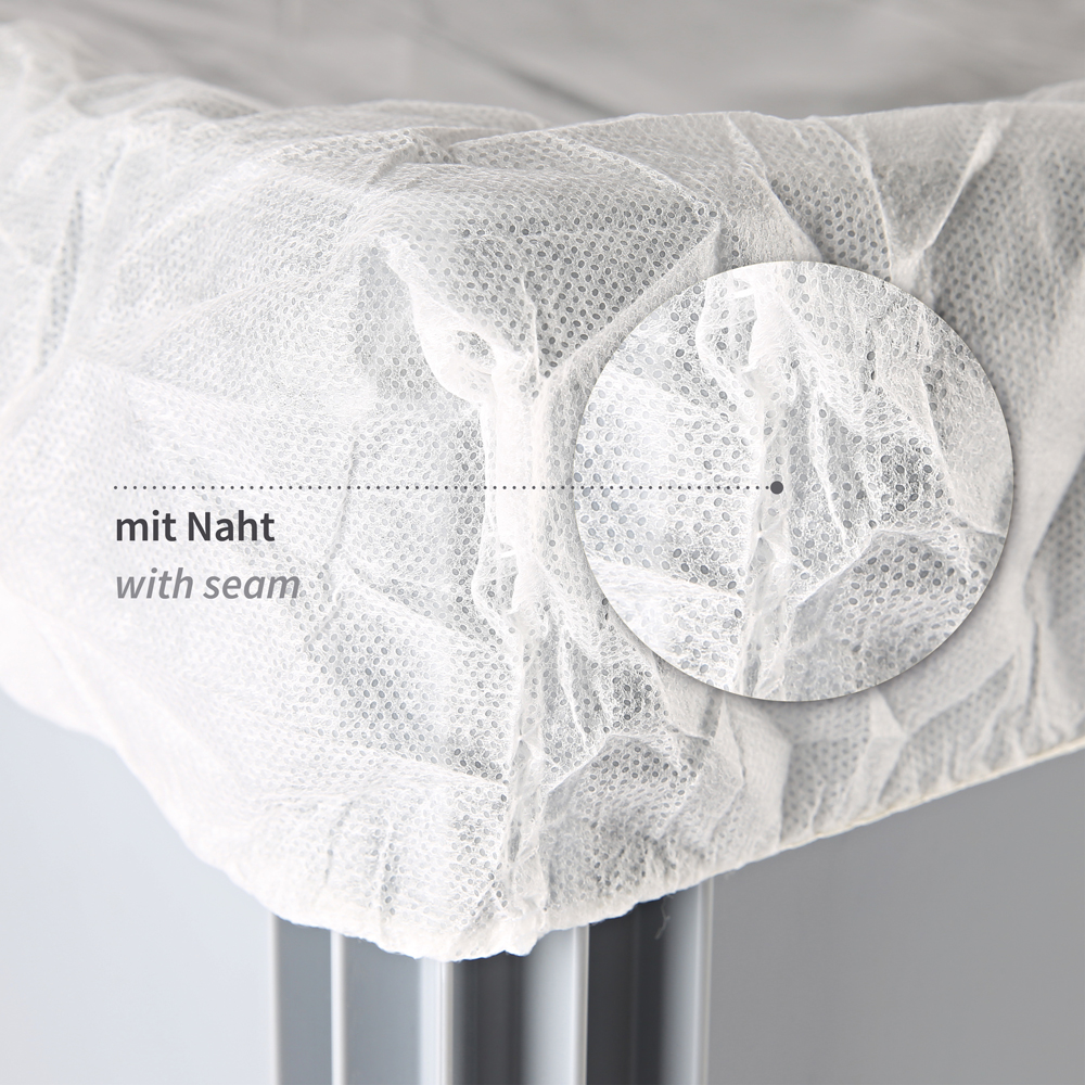 Abdeckhauben, mit Naht | PP, weiß, mit Naht Abdeckhauben, mit Naht made of PP in weiß mit Naht