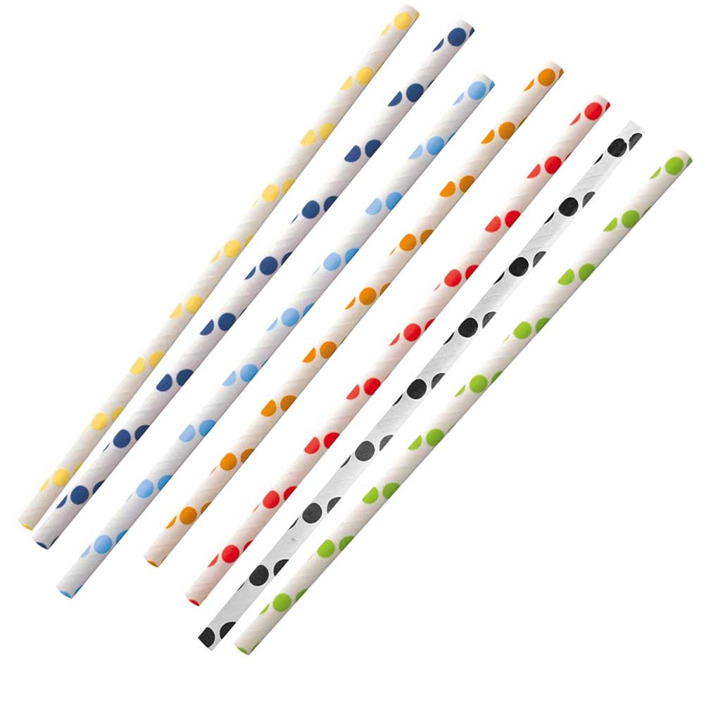 Paper drinking straw "Classic" dotted