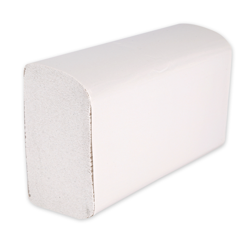 Paper towels, 2-ply made of recycled paper, interfold, packed