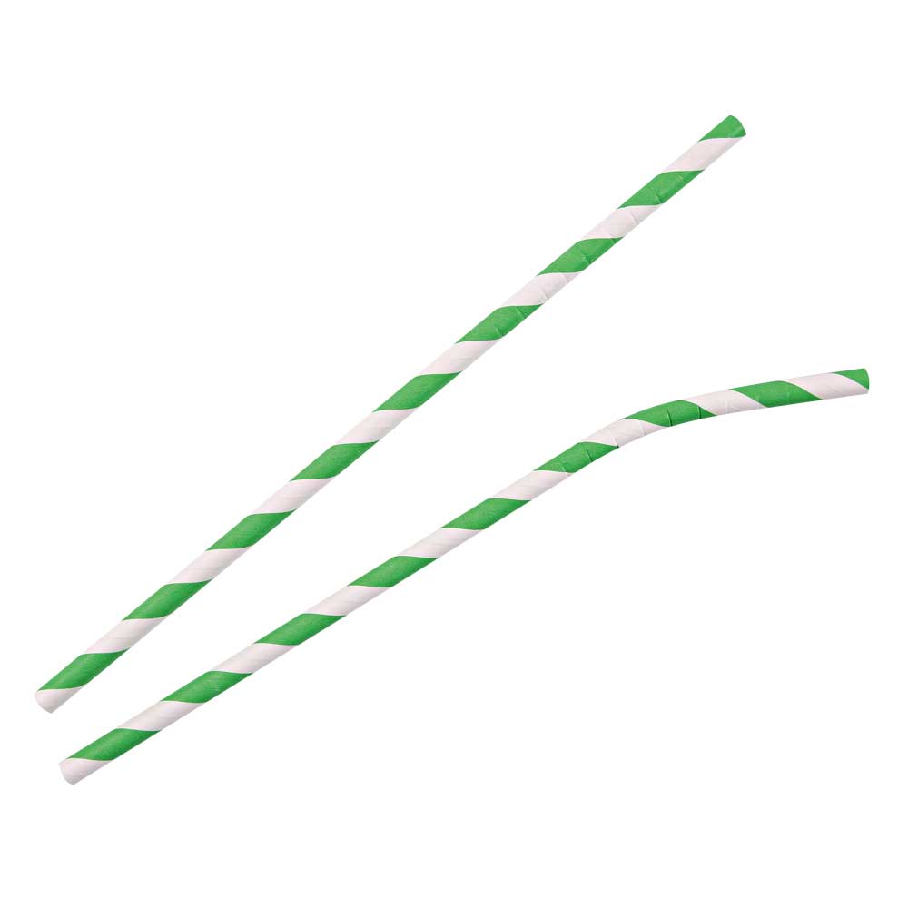 Organic paper straws Flex, striped | FSC®-mix