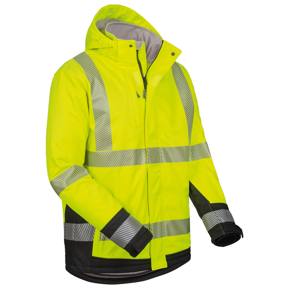 Elysee® Melvin 23426 padded high vis softshell jackets in the oblique view