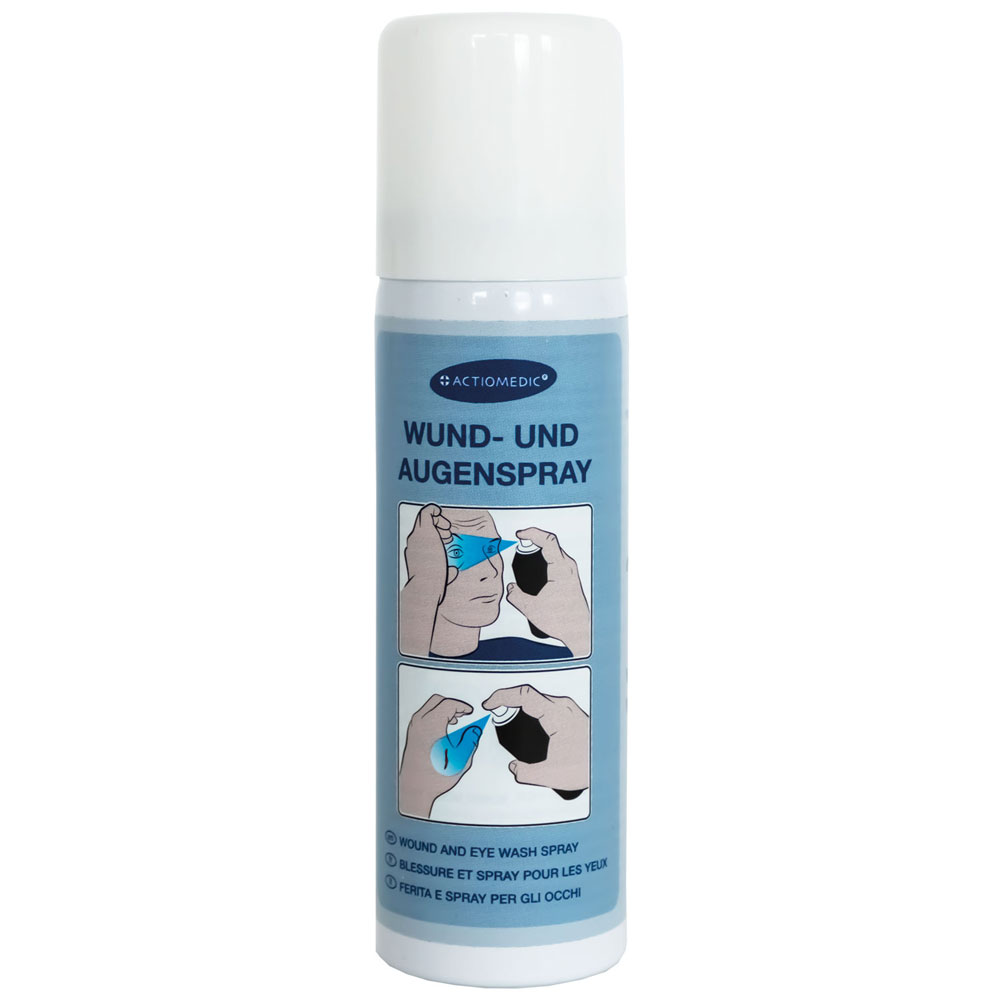 Wound and eye wash spray in 50 ml closed