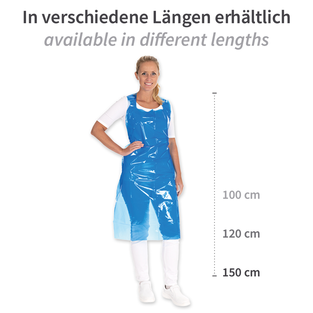 Einwegschürzen Eco ca. 60 my aus LDPE in verschiedenen Maßen