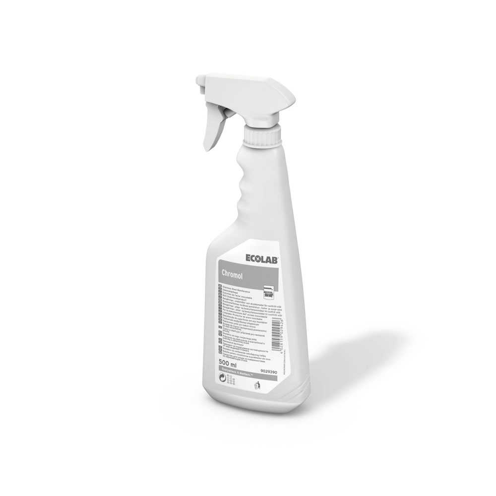 Ecolab Chromol Edelstahlpfleger mit 500ml Füllvolumen