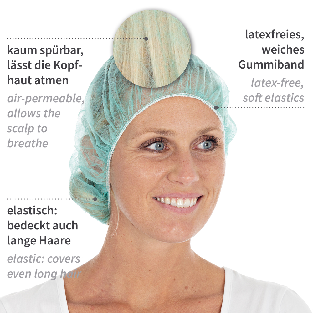 Bettina Light beret hoods made of PP, the properties in the color blue