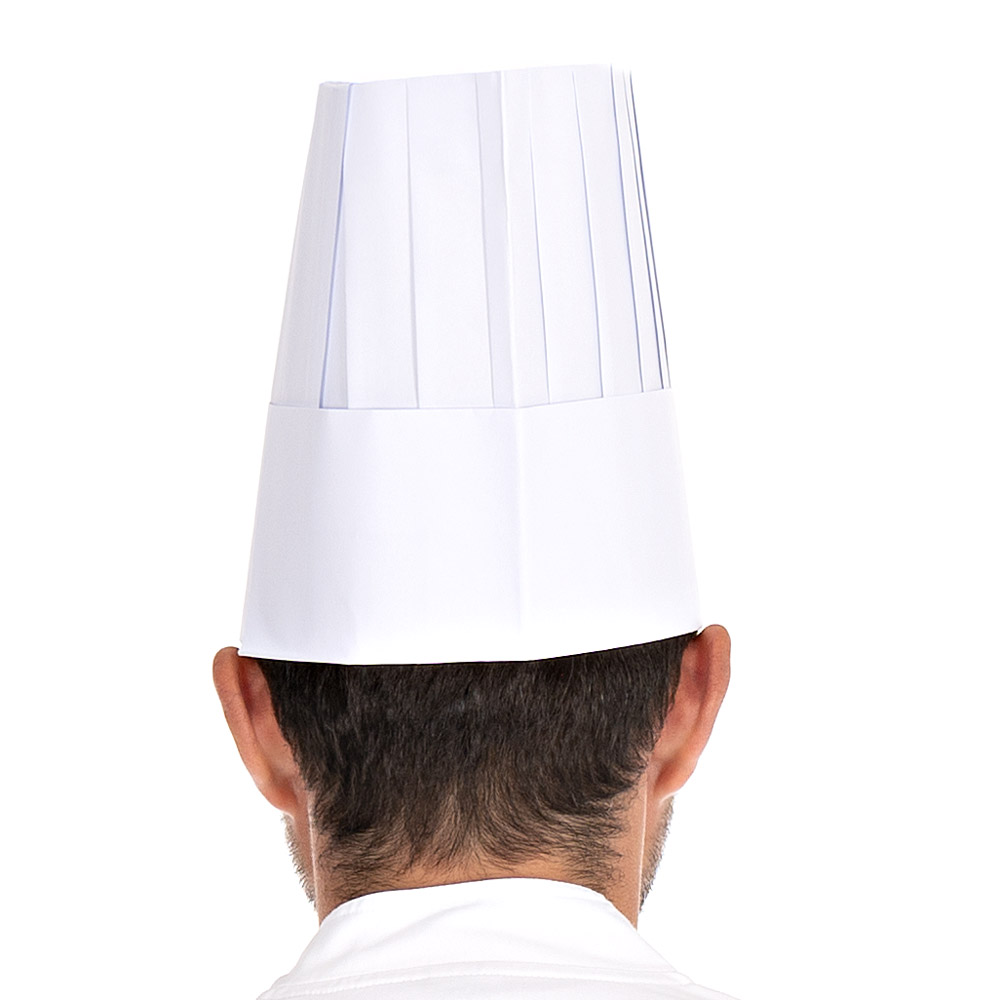 Chef's hats Le Chef made of paper with  20cm in the back view