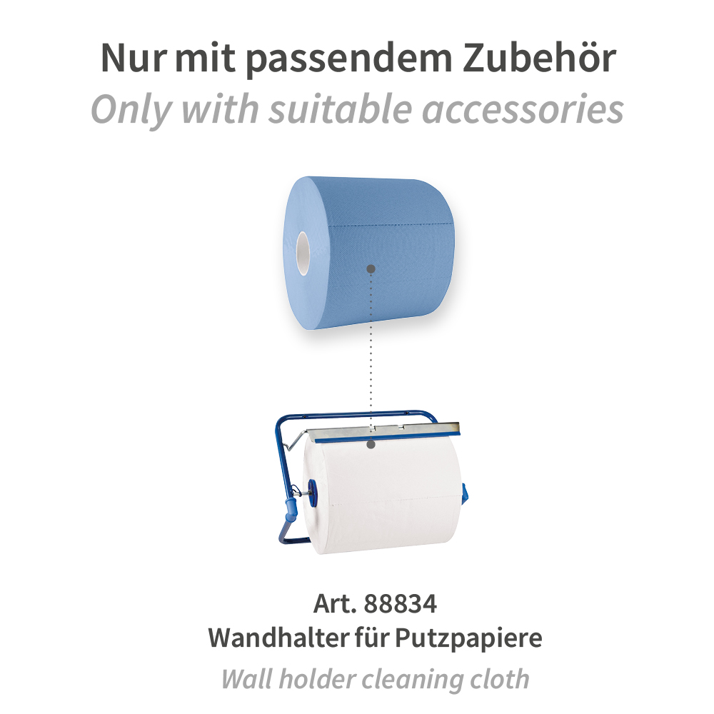Putzpapiere Allfood, 2-lagig | Zellulose, FSC®-Mix, blau, Zubehör Putzpapiere Allfood 2-lagig als Zellulose FSC®-Mix in blau mit Zubehör