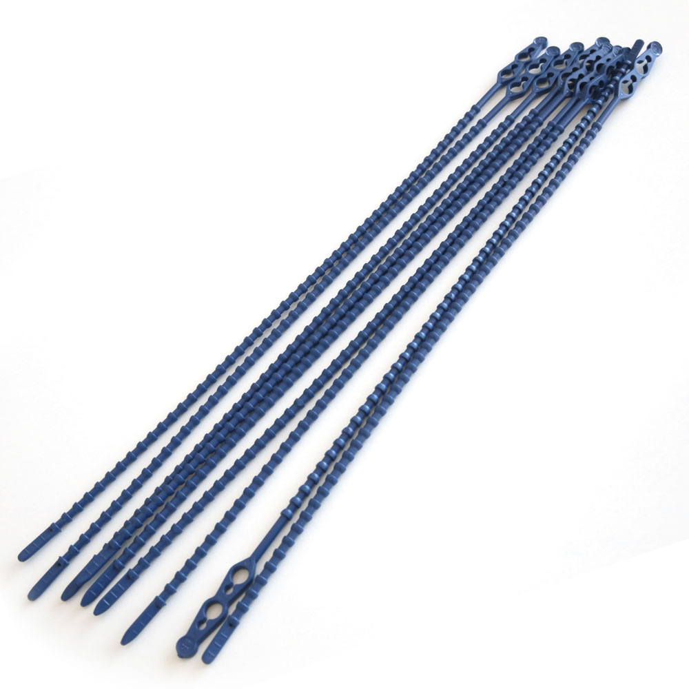 Flash cable ties detectable in blue