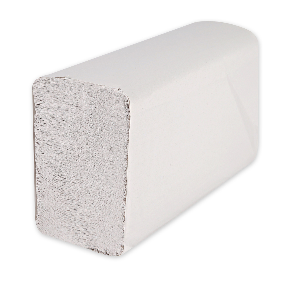 Paper hand towels, 1-ply made of recycled paper, interfold, packed