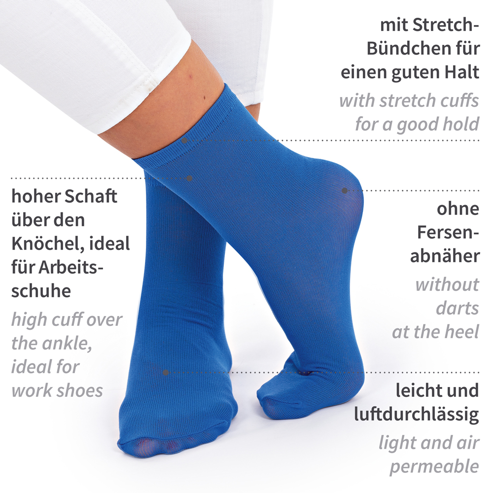 Einwegsocken Foot Fresh aus Polyamid in blau mit Erklärung