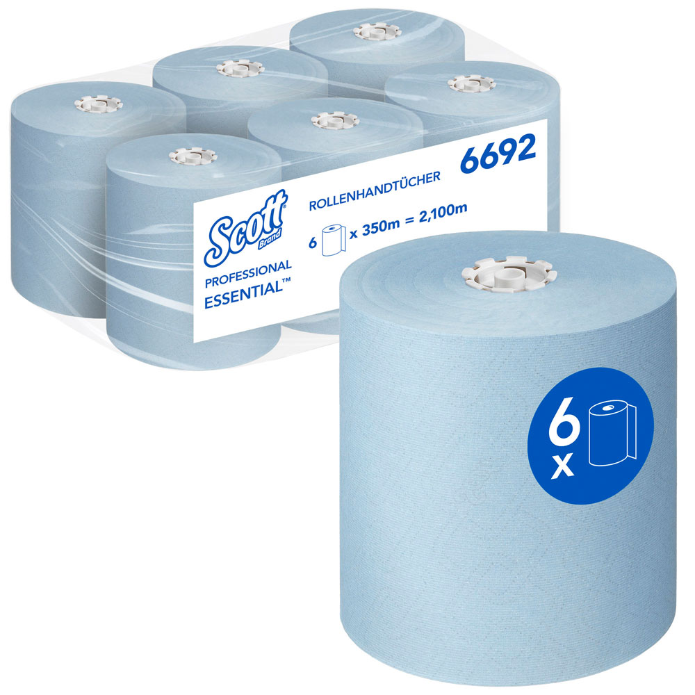 Scott® Essential™ Handtücher, 1-lagig auf der Rolle, FSC®-Mix mit der Verpackung