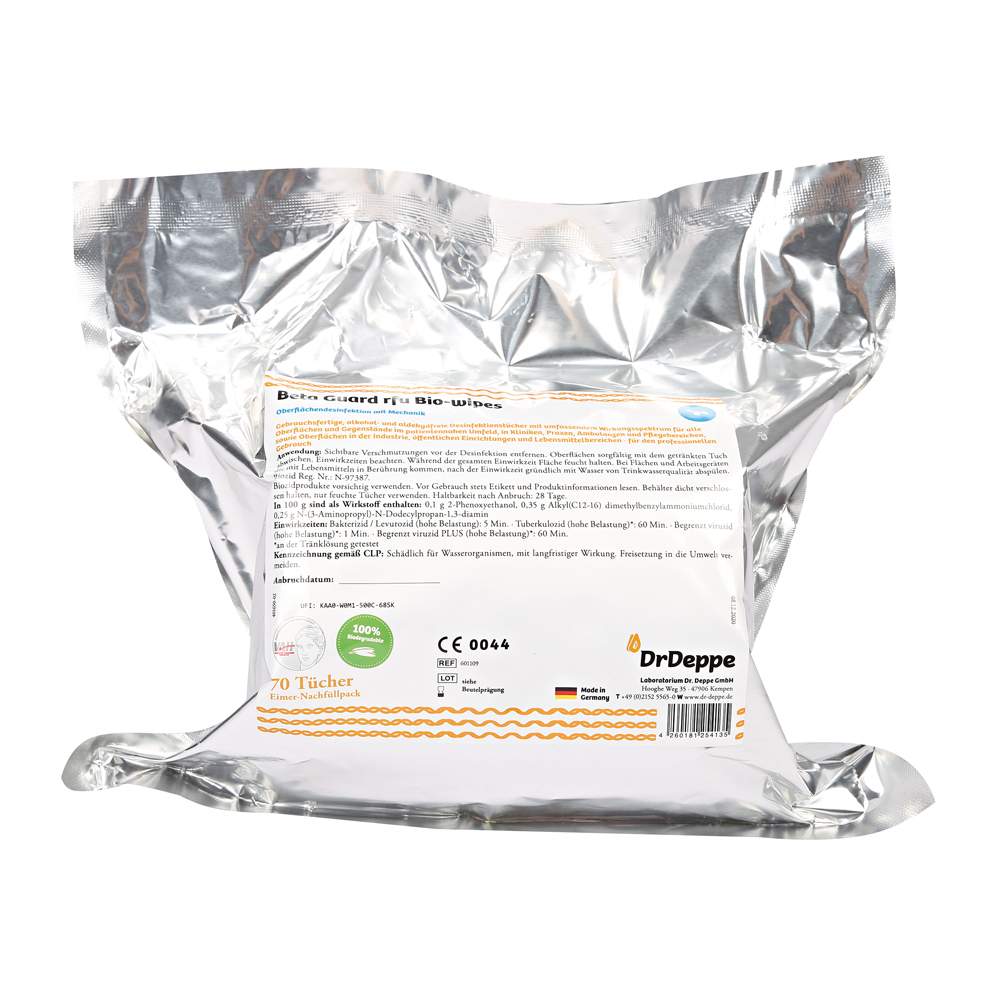 Surface disinfection wipe BetaGuard RFU | Cellulose in  the refill pack