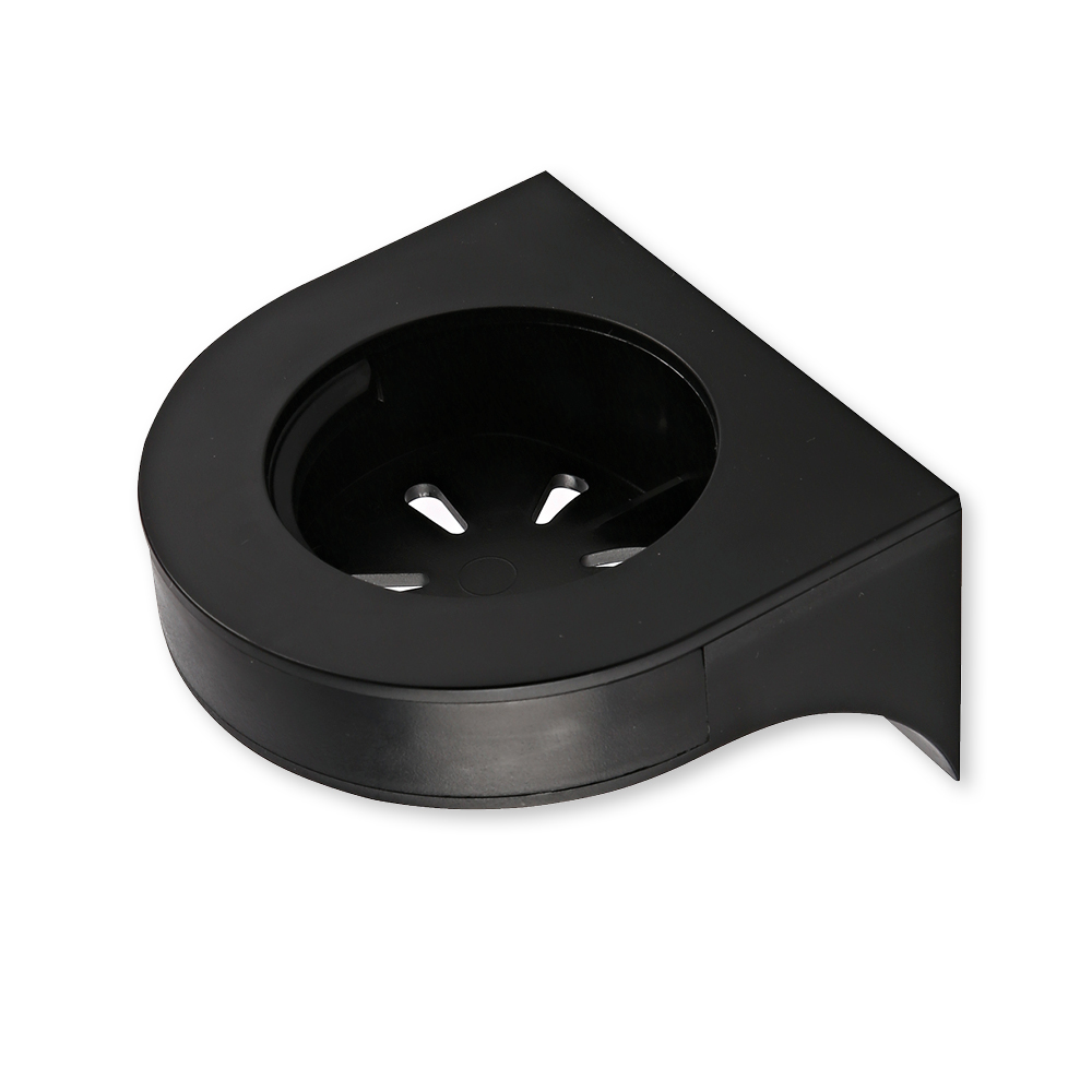 Holder for pump dispenser, 1-fold, made from plastic in an angled view