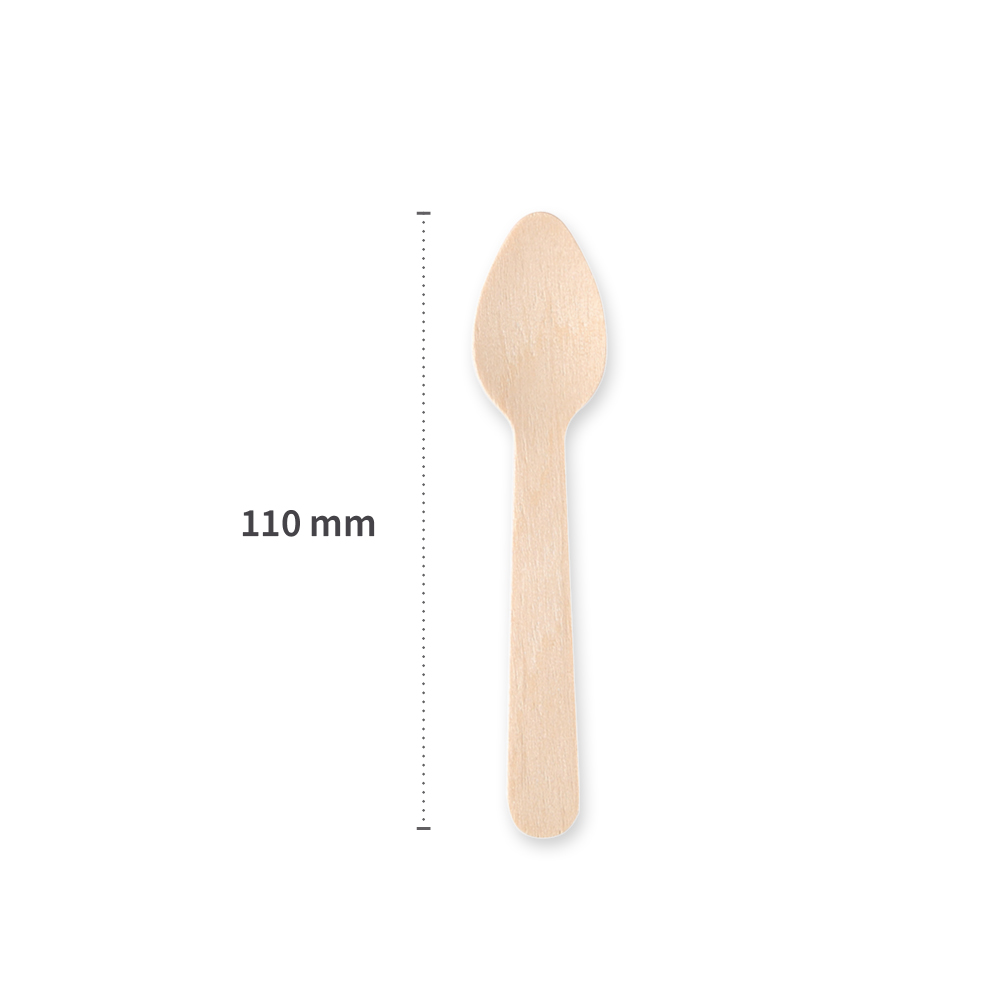 Organic coffee spoons made of wood FSC® 100%, wax coated, length
