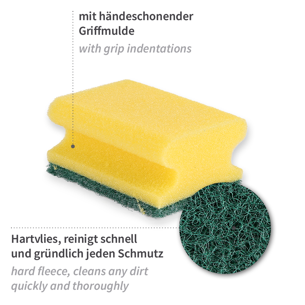 Pad sponges Classic made of foam/hard fleece with material