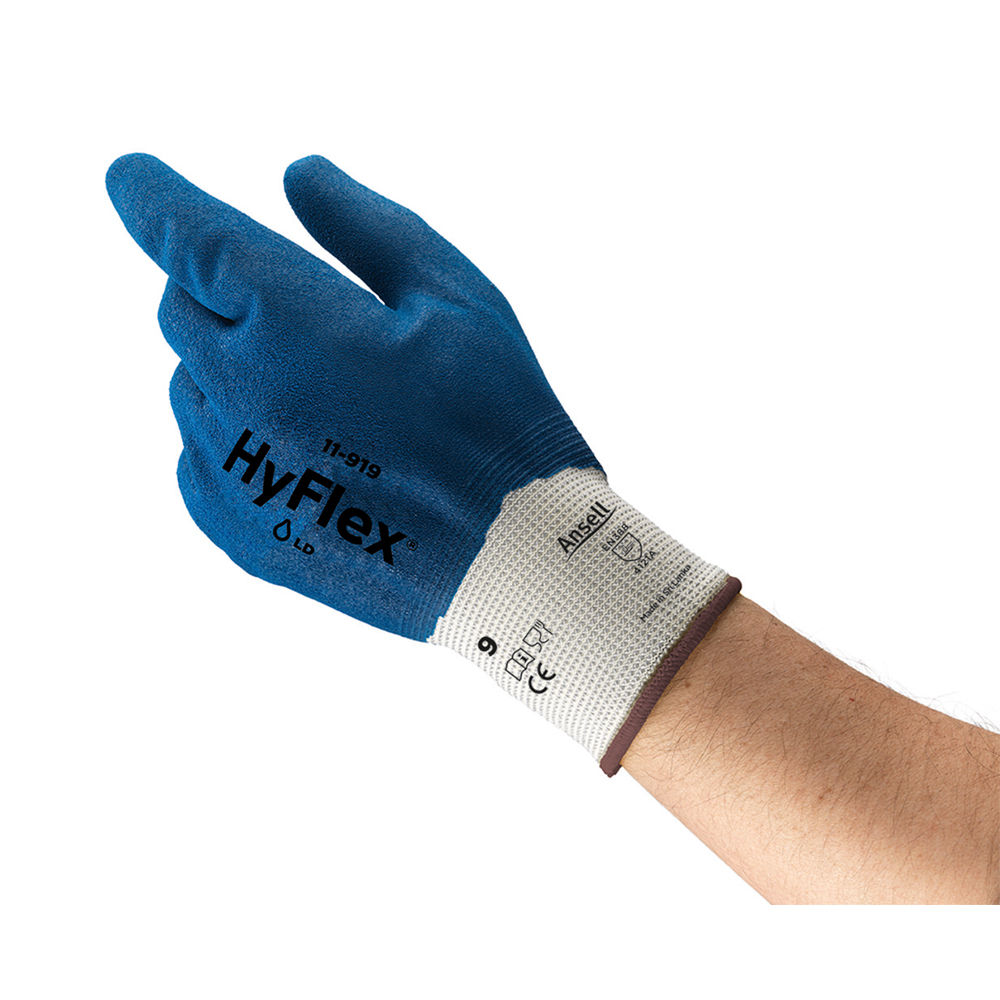 Ansell HyFlex® 11-919, mechanical protection gloves in the side view