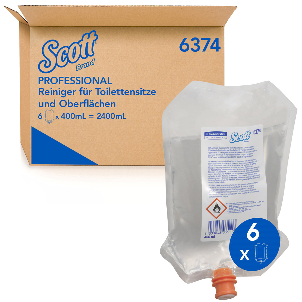 Scott® Reiniger für Toilettensitze und Oberflächen mit Verpackung