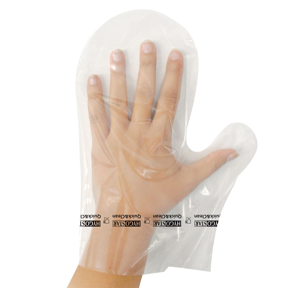 Hygienic gloves mitten made of LDPE