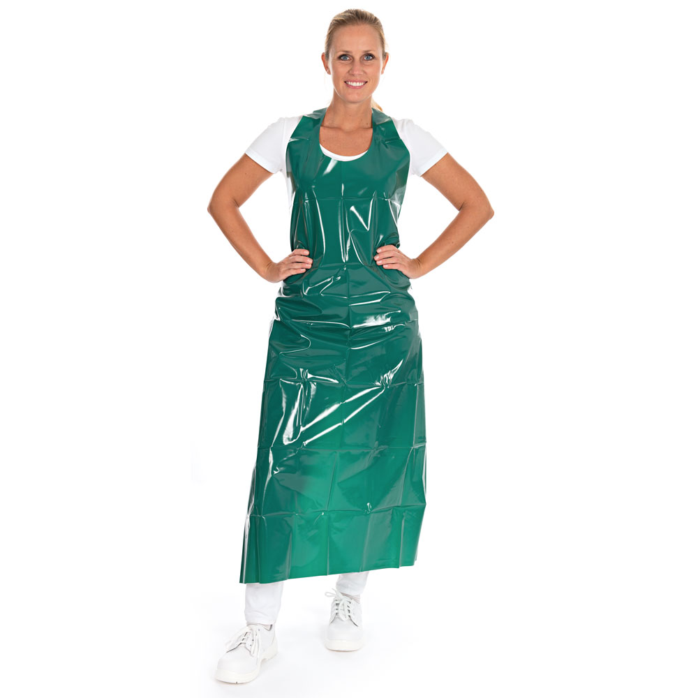 Apron 150my, TPU in the front view, green, 90cm x 115cm