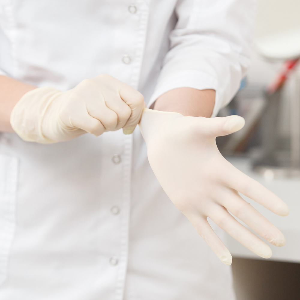 Latex gloves Sense powder-free in natural as an application image gastronomy