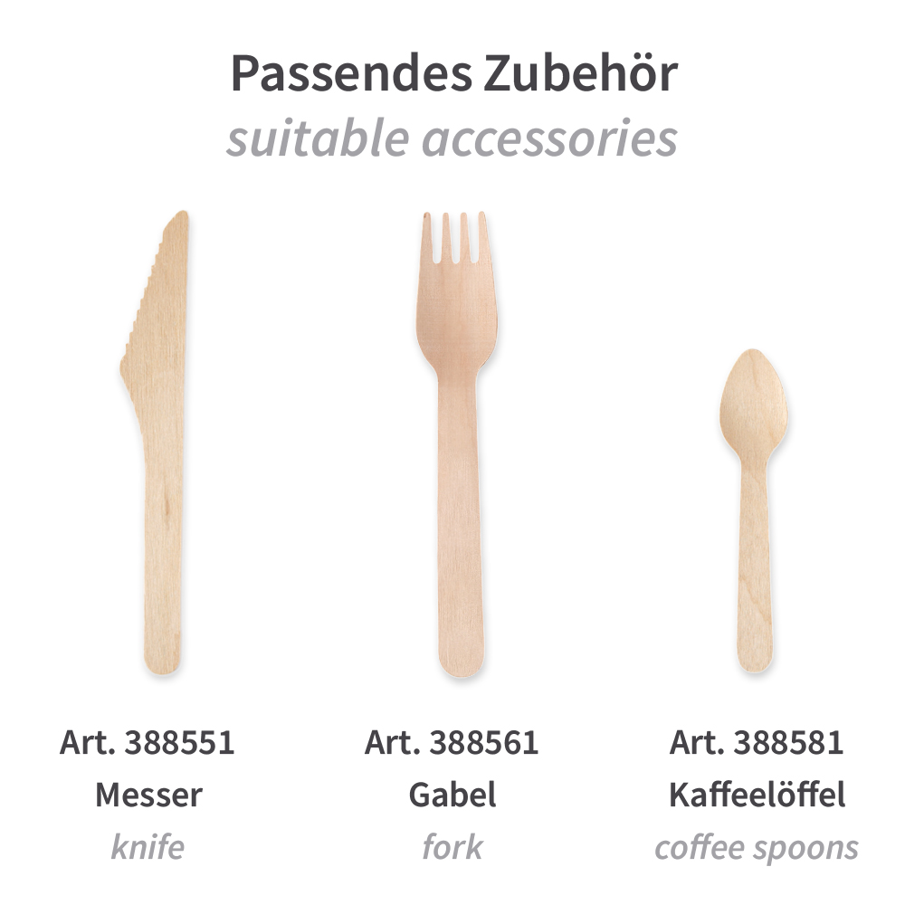 Biodegradable spoon made of birch wood, FSC®-certified, accessories