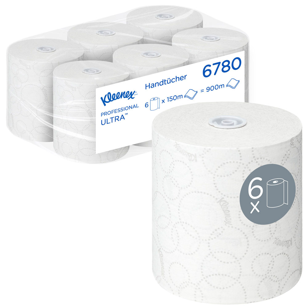 Kleenex® Ultra™ Handtücher, 2-lagig auf der Rolle, FSC®-Mix mit der Verpackung