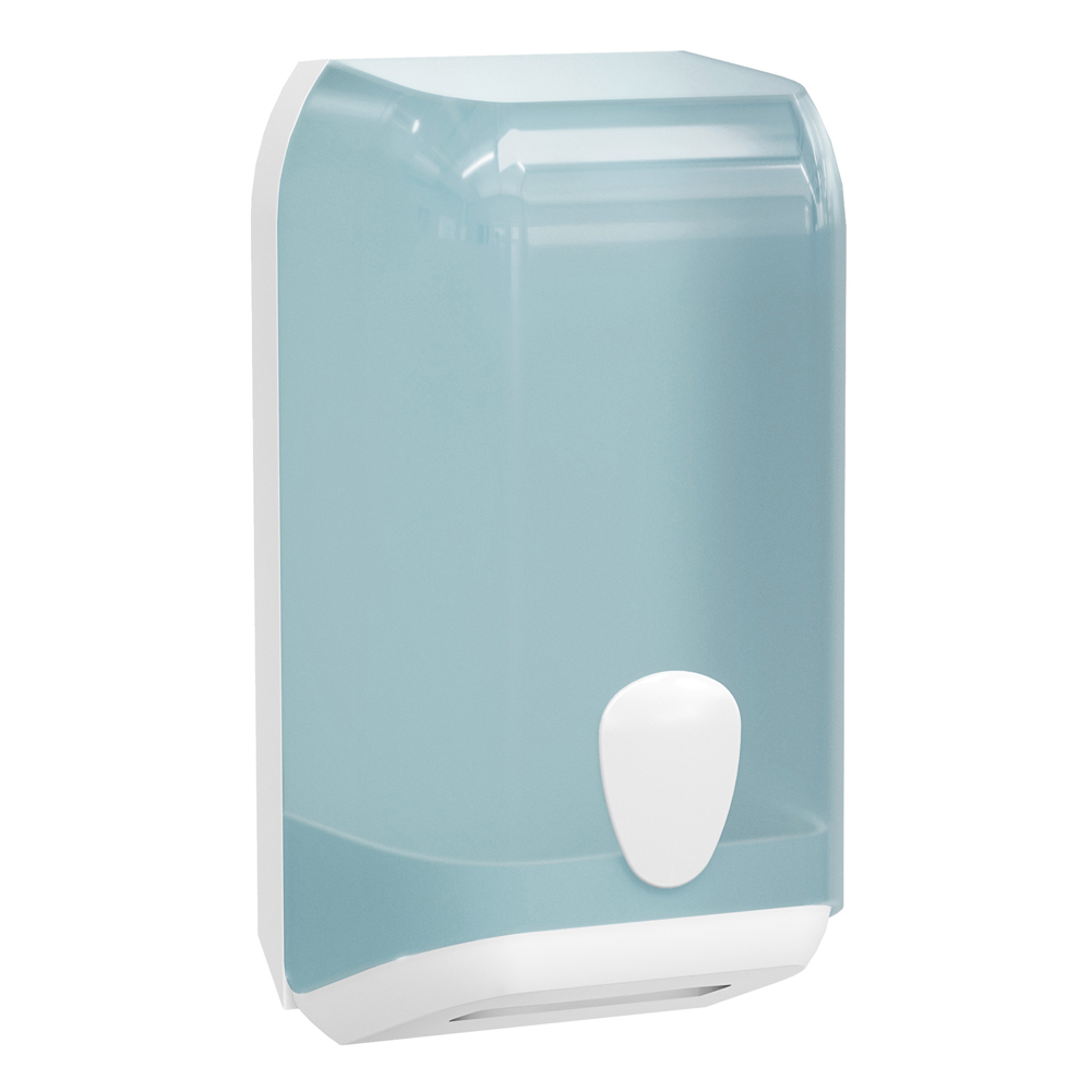 Toilettenpapierspender REplast, Interfold | recycelter Kunststoff, Frontansicht Toilettenpapierspender REplast, Interfold aus recyceltem Kunststoff, Frontansicht