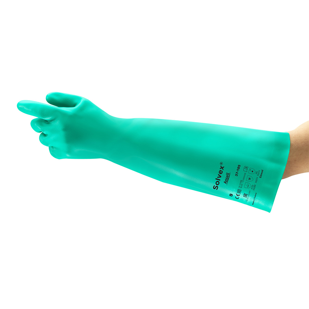 Ansell AlphaTec® Solvex® 37-185, chemical protection gloves in the side view